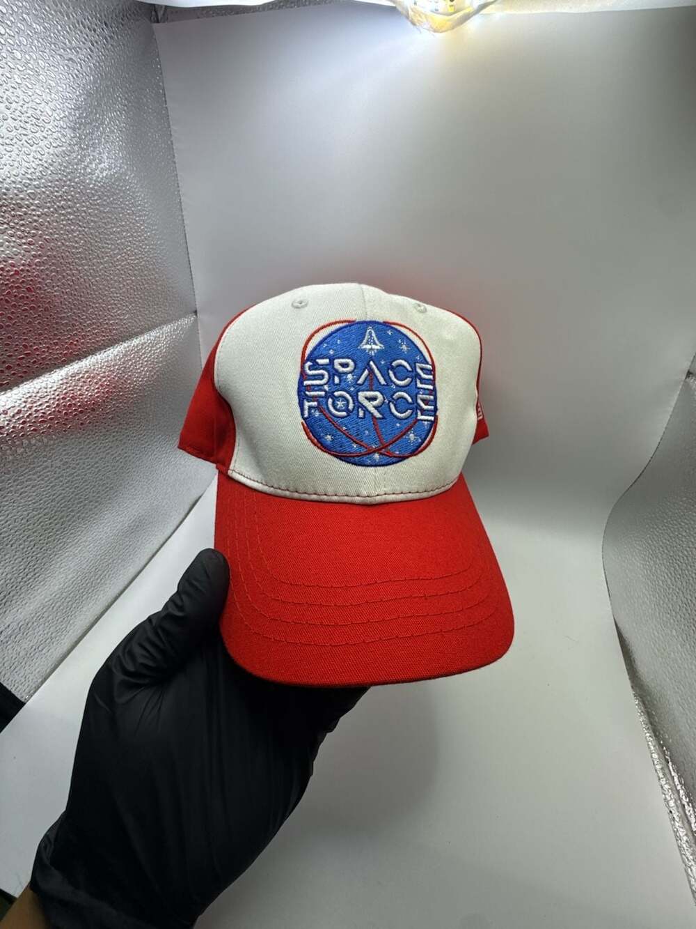 Cali-Fame Official Donald Trump Space Force MAGA Snapback Hat Red White